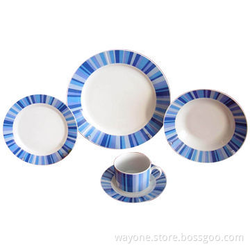 20 Pieces Dinnerware set with round shape, modern design, ceramic/porcelain dinnerware